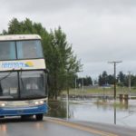 El agua llega hasta mitad de la ruta 6