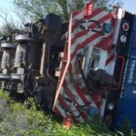 Volcó un tren entre Esmeralda y Frontera