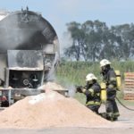 Se incendió un camión cargado con asfalto