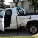 Chocaron una moto y una camioneta en Bv. América y Entre Ríos 2