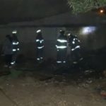 Incendio en el patio de una vivienda en calle Arribeños