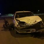 Un auto y una moto colisionaron en Viena y Ruta 13