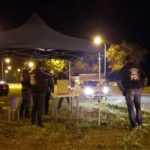 Operativo policial en el cruce