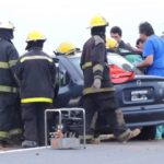 Accidente auto y camión en Ruta 13 2