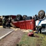 Volcó un camión entre El Trébol y Los Cardos