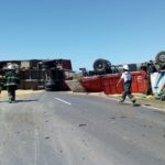 Volcó un camión entre El Trébol y Los Cardos 2