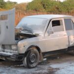 Se incendió un auto en calle Manuel Lozada