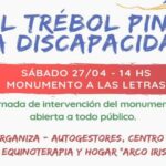 Se pinta la discapacidad en el Monumento a las letras