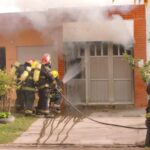 Incendio en el garage de una vivienda de calle Bruselas