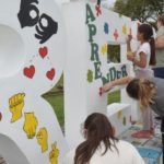 Se pintó la discapacidad en el Monumeno a las letras 1