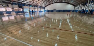 Trebolense finalizó el reacondicionamiento de la cancha de Básquet